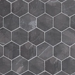 Marmorimosaiikki Hexagon Gray, verkolla, 60 x 60 mm*Qualitystone Clearance