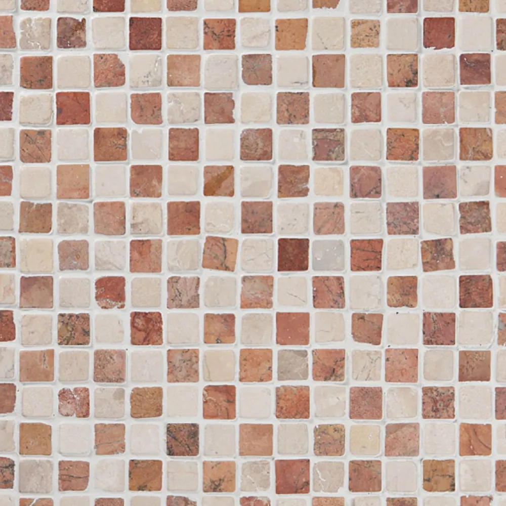 New Marmorimosaiikki Square Terra-White, verkolla, 20 x 20 mm Mosaiikkilaatat