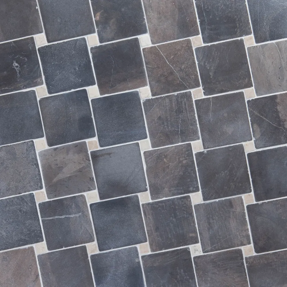 Clearance Marmorimosaiikki Diagonal Gray-White, verkolla, 100x100/20x20 mm Mosaiikkilaatat