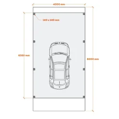 Outlet Matkailuautokatos Ralf 32m2 Autokatokset|Autotallit Yhdelle Autolle