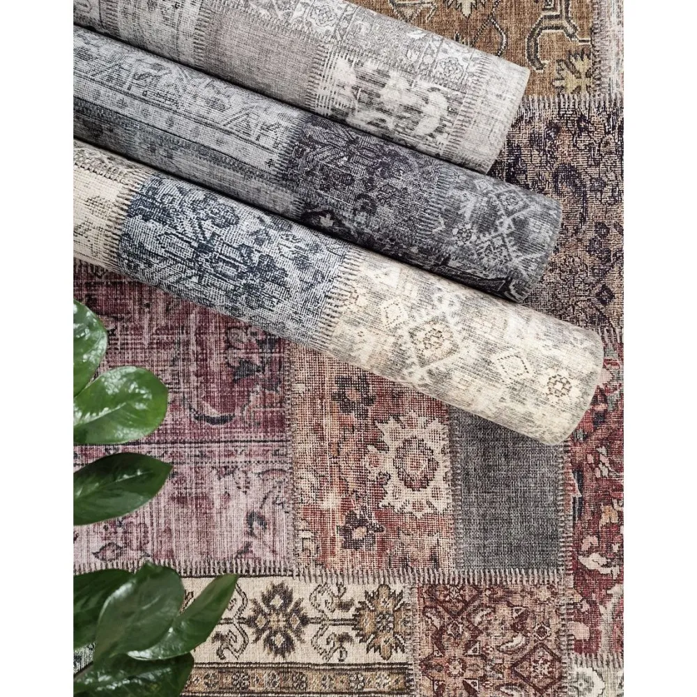Matto Patchwork ruskea monivärinen*Benina New