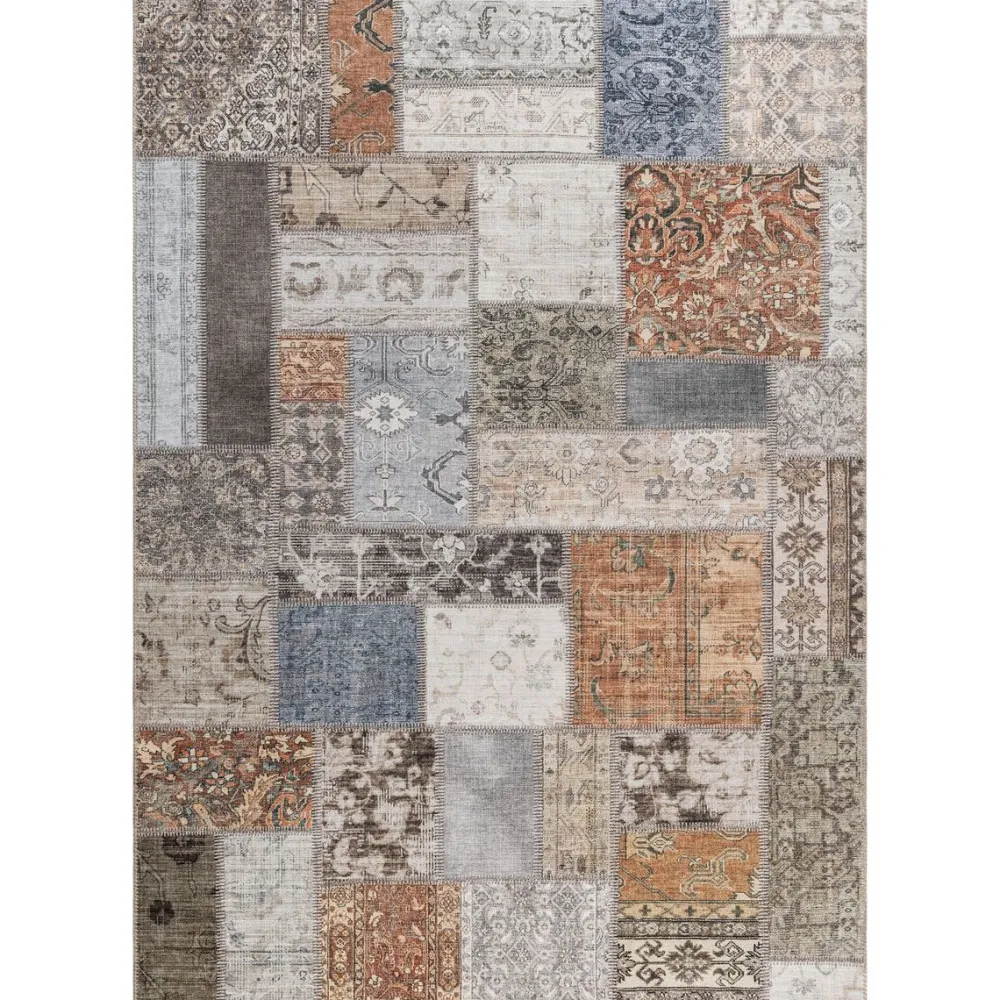 Matto Patchwork ruskea monivärinen*Benina New