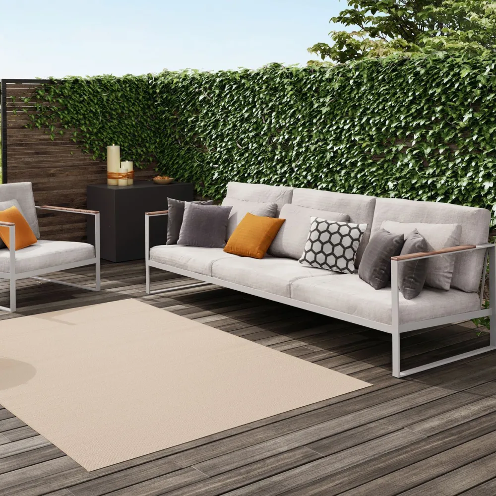 Matto Pilke sileäksi kudottu eri kokoja ja värejä Terassimatot