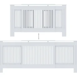 Mdf lämpöpatterin suoja valkoinen 205cm*FinePRICE Discount