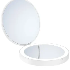 Sale Meikki/matkapeili Outline Ø120 mm akkukäyttöisellä valolla 7-kertainen suurennus mattavalkoinen Kylpyhuonetarvikkeet