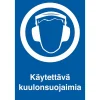 Sale Merkintäkilpi "Käytettävä kuulonsuojaimia", 20x30cm Kyltit Ja Varoitustarrat