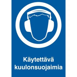 Sale Merkintäkilpi "Käytettävä kuulonsuojaimia", 20x30cm Kyltit Ja Varoitustarrat