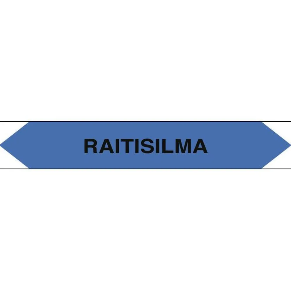 Clearance Merkintätarra/putkistotarra "Raitisilma", 16x2.5cm, 5kpl Kyltit Ja Varoitustarrat