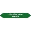 Clearance Merkintätarra/putkistotarra "Lämpöjohto meno", 16x2.5cm, 5kpl Kyltit Ja Varoitustarrat