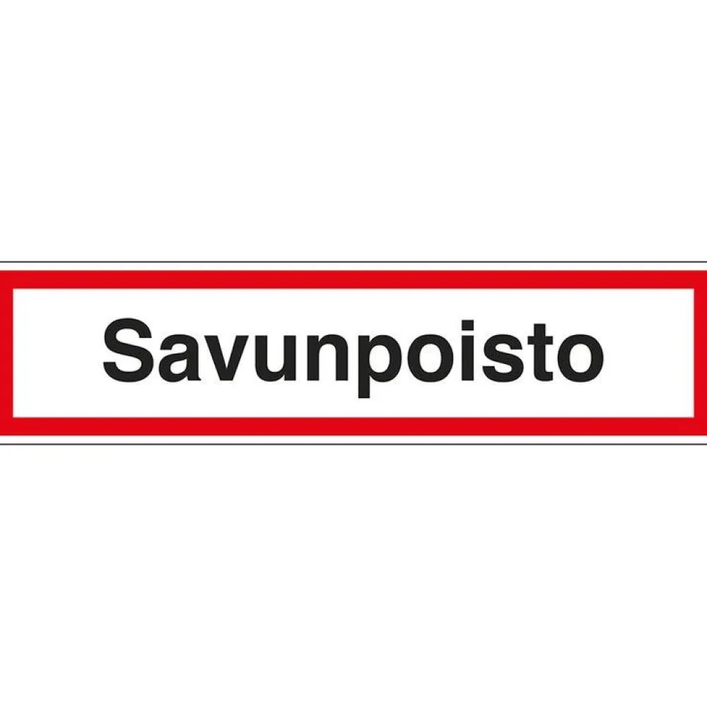 Best Merkintätarra "Savunpoisto", 20x5cm Kyltit Ja Varoitustarrat