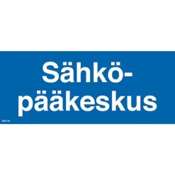 New Merkintätarra "Sähköpääkeskus", 30x10cm Kyltit Ja Varoitustarrat
