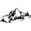 Metallinen seinäkoriste Mountain 3, musta*Linento Sale