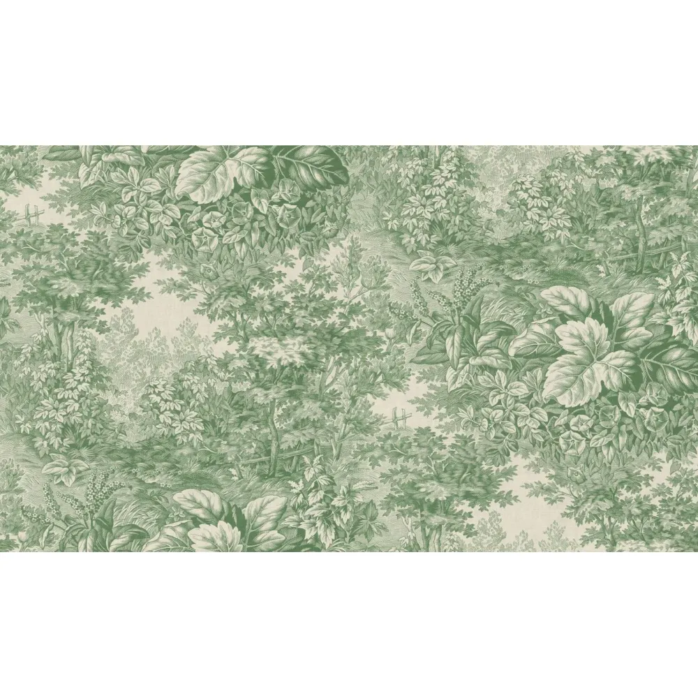 Metsätapetti Forest Toile vihreä, mittatilaus, non-woven*Sandberg Sale