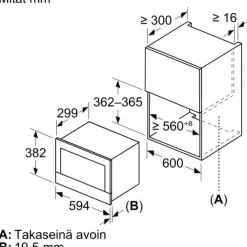 Mikroaaltouuni Serie 8 BFR7221B1 60cm musta integroitava*Bosch Clearance