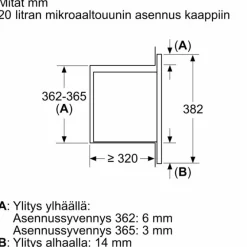 Best Mikroaaltouuni iQ300 BF523LMB3, 50cm, musta, integroitava Liedet Ja Uunit