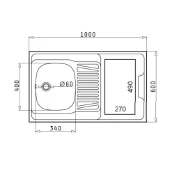 Minikeittiö PMK3HP05963001, leveys 100cm, induktiolevyllä*Limatec