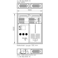 Mittauskeskus uppo/pinta FE Boxer 3412K V 35A IP30 FE*UTU Hot