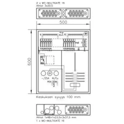 Discount Mittauskeskus uppo/pinta FE Boxer 3412P25 V 25A IP30 FE Mittauskeskukset