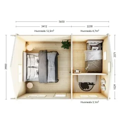 Mökki 100C-4 Paasvesi 22 m² sis.parven*Luoman Lillevilla Clearance