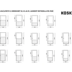 Mökkiovi ML5A M18 mittatilausovi ilman ristikkoa*Kaskipuu Outlet