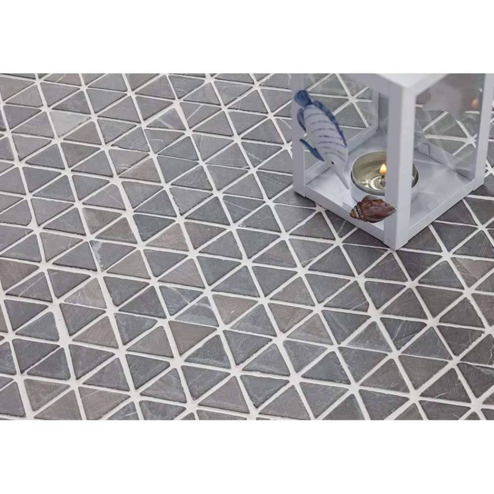 Mosaiikkilaatta Triangle Mini Light Grey, 30x30x30mm*Qualitystone Discount