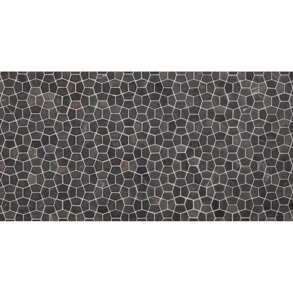 Mosaiikkilaatta Pentagon Mini Grey, 30x50mm*Qualitystone Discount