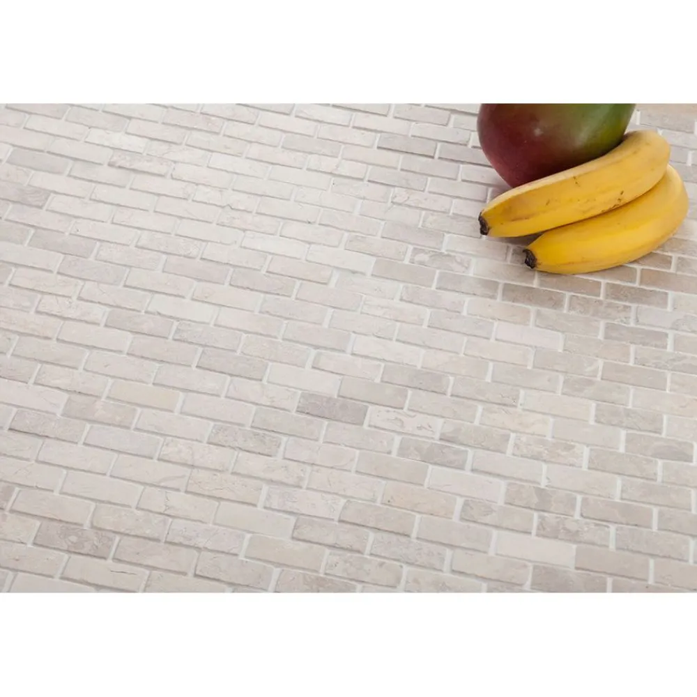 Mosaiikkilaatta Brick Mini White, 20x40mm*Qualitystone