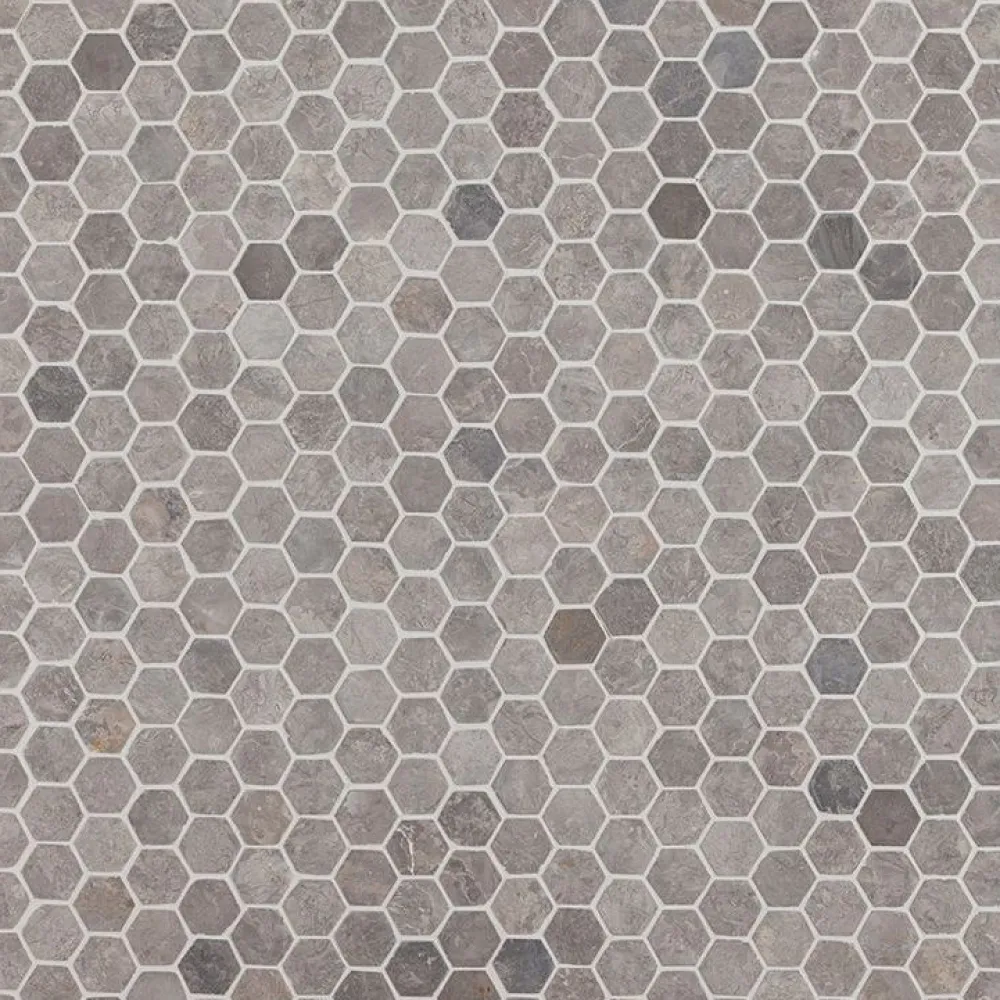 Best Mosaiikkilaatta Hexagon Mini Light Grey, 30x30mm Marmorilaatat|Mosaiikkilaatat