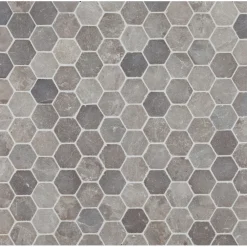 Clearance Mosaiikkilaatta Hexagon Light Grey, 60x60mm Marmorilaatat|Pakkasenkestävät Laatat