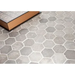 Clearance Mosaiikkilaatta Hexagon Light Grey, 60x60mm Marmorilaatat|Pakkasenkestävät Laatat