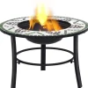 Mosaiikkitulisija 68cm, keramiikka, vihreä*FinePRICE Online