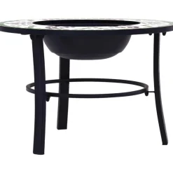 Mosaiikkitulisija 68cm, keramiikka, vihreä*FinePRICE Online