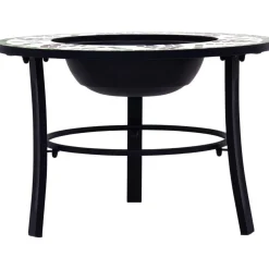 Mosaiikkitulisija 68cm, keramiikka, vihreä*FinePRICE Online
