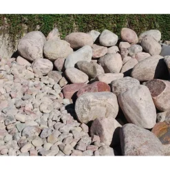 Sale Mukulakivi 100-250 mm 800 kg suursäkki punaharmaa Koristekivet|Mukulakivet