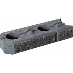 Outlet Muurikivi Aitakivi peruspari 560x200x100 mm sileä musta Muurikivet