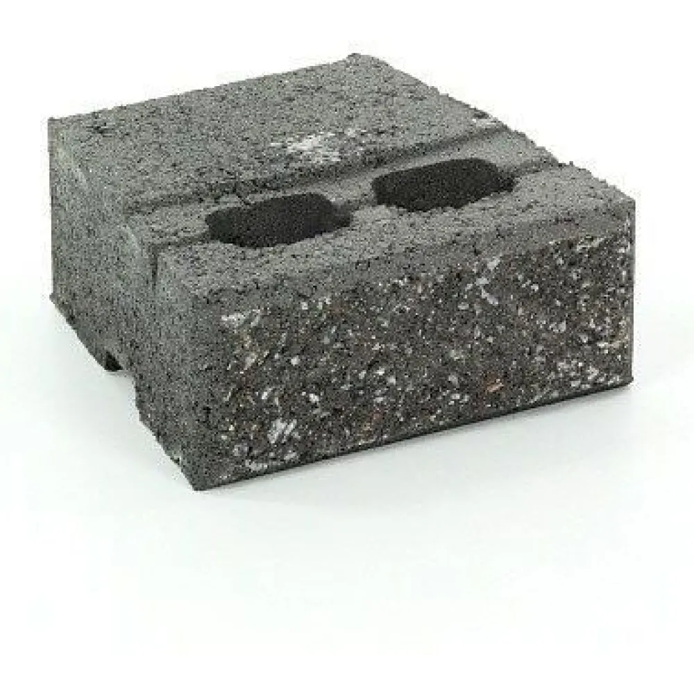 Outlet Muurikivi Muurikko peruskivi 235x235x100 mm sileä musta Muurikivet