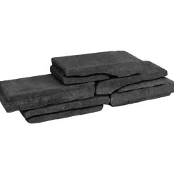 Best Muurikivi Rustikko 400x180x77 mm profiloitu hiili Muurikivet