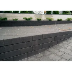 New Muurikivi 300x150x120 mm sileä musta Muurikivet