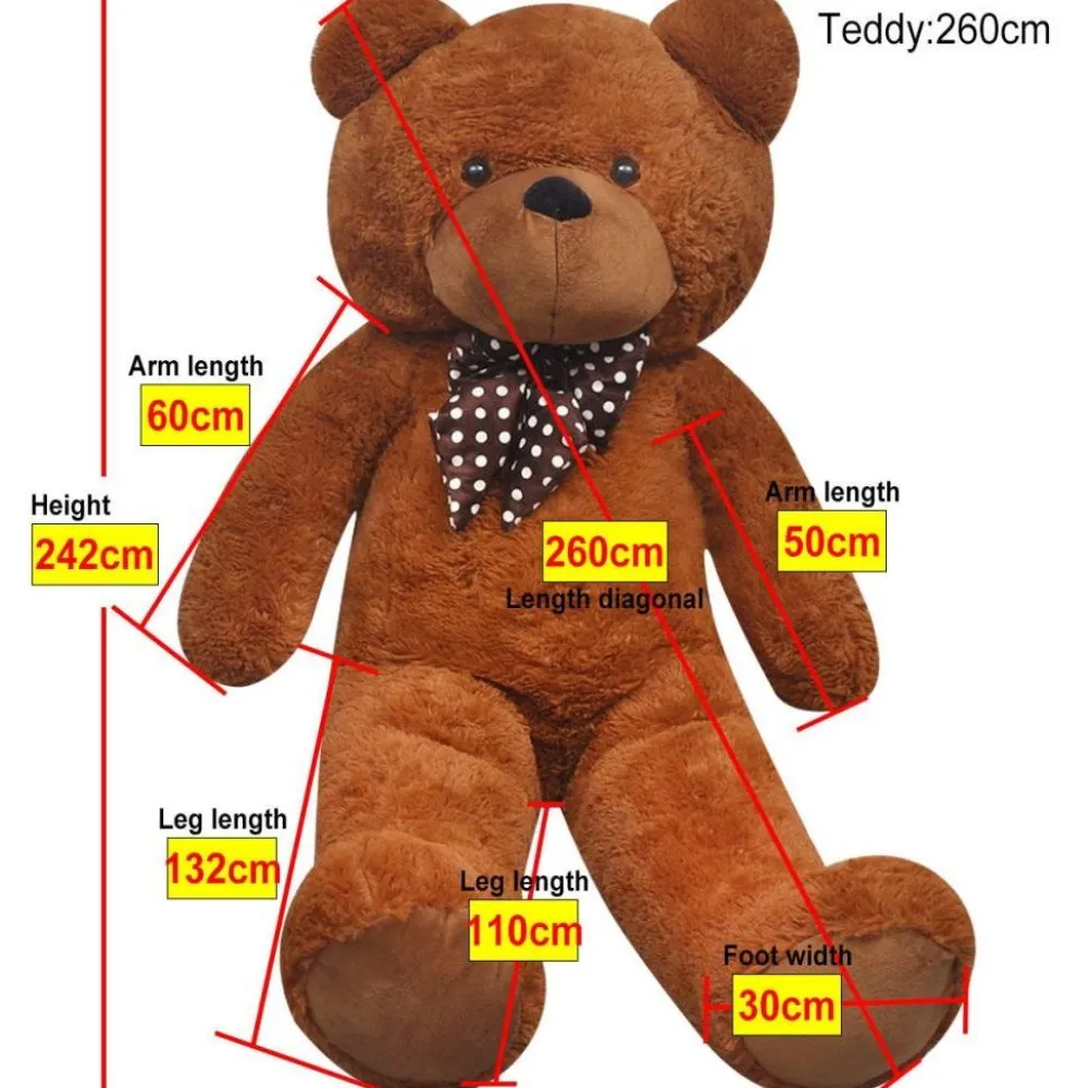 Nalle pehmolelu Ruskea 260 cm*FinePRICE Discount
