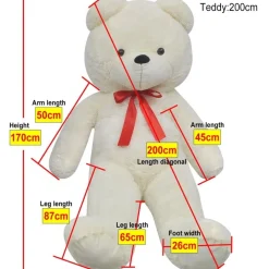 Sale Nalle pehmolelu Valkoinen 200 cm Lelut