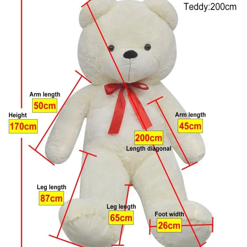 Sale Nalle pehmolelu Valkoinen 200 cm Lelut
