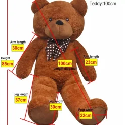 Discount Nalle pehmolelu XXL 100 cm ruskea Lelut