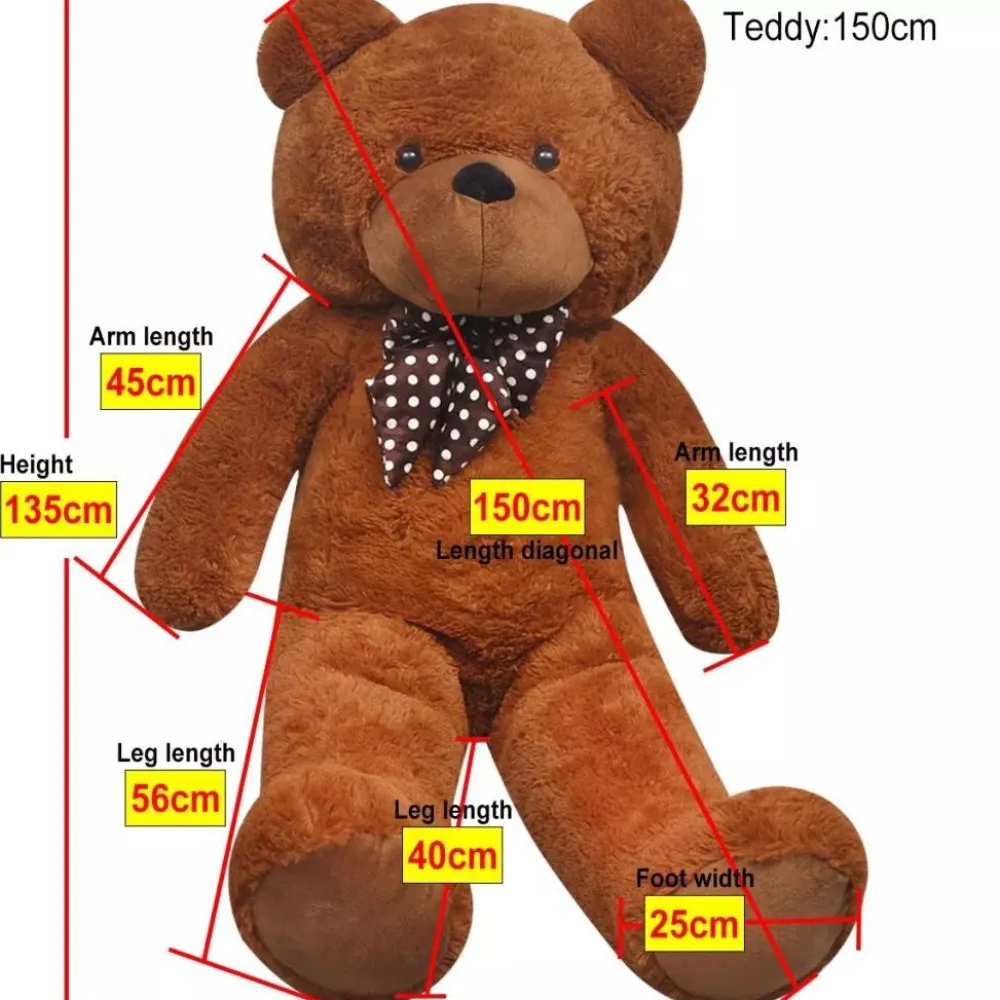 New Nalle pehmolelu XXL 150 cm ruskea Lelut