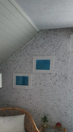 Nestemäinen kangastapetti SBL TYP9-7 valkoinen/musta*Suomen Betonileimasin Sale