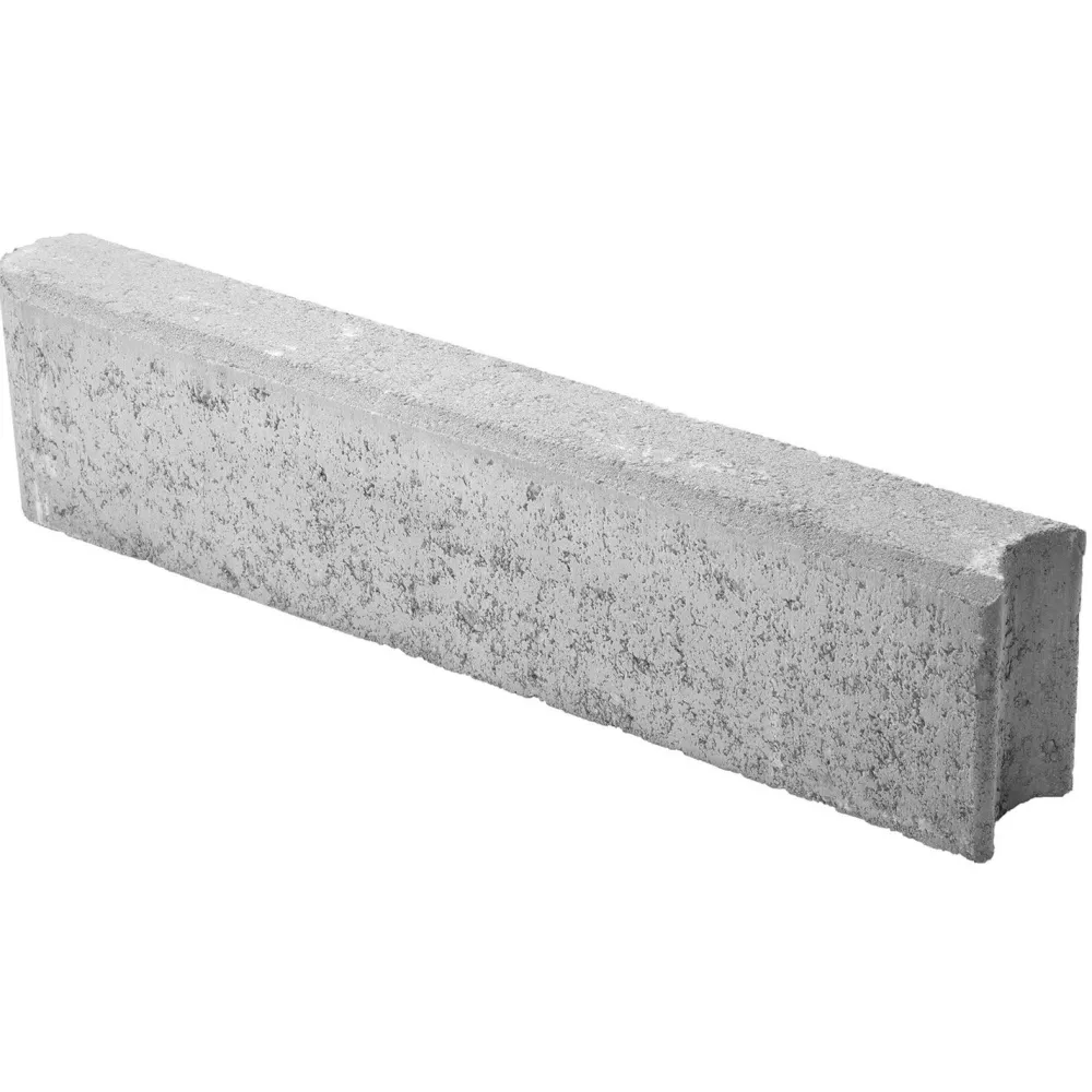 Nurmikon reunakivi Lakka 600x135x80 mm harmaa*Lakka Rakennustuotteet Online