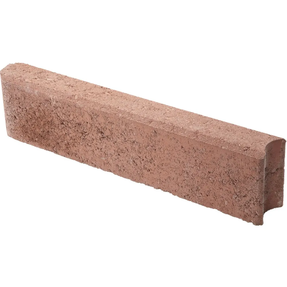 Nurmikon reunakivi Lakka 600x135x80 mm punainen*Lakka Rakennustuotteet Outlet