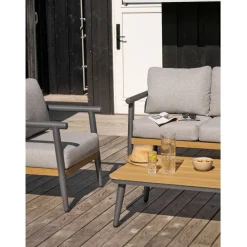 Oleskeluryhmä Comillas, 5-istuttava, pehmusteilla, harmaa*House Nordic Best