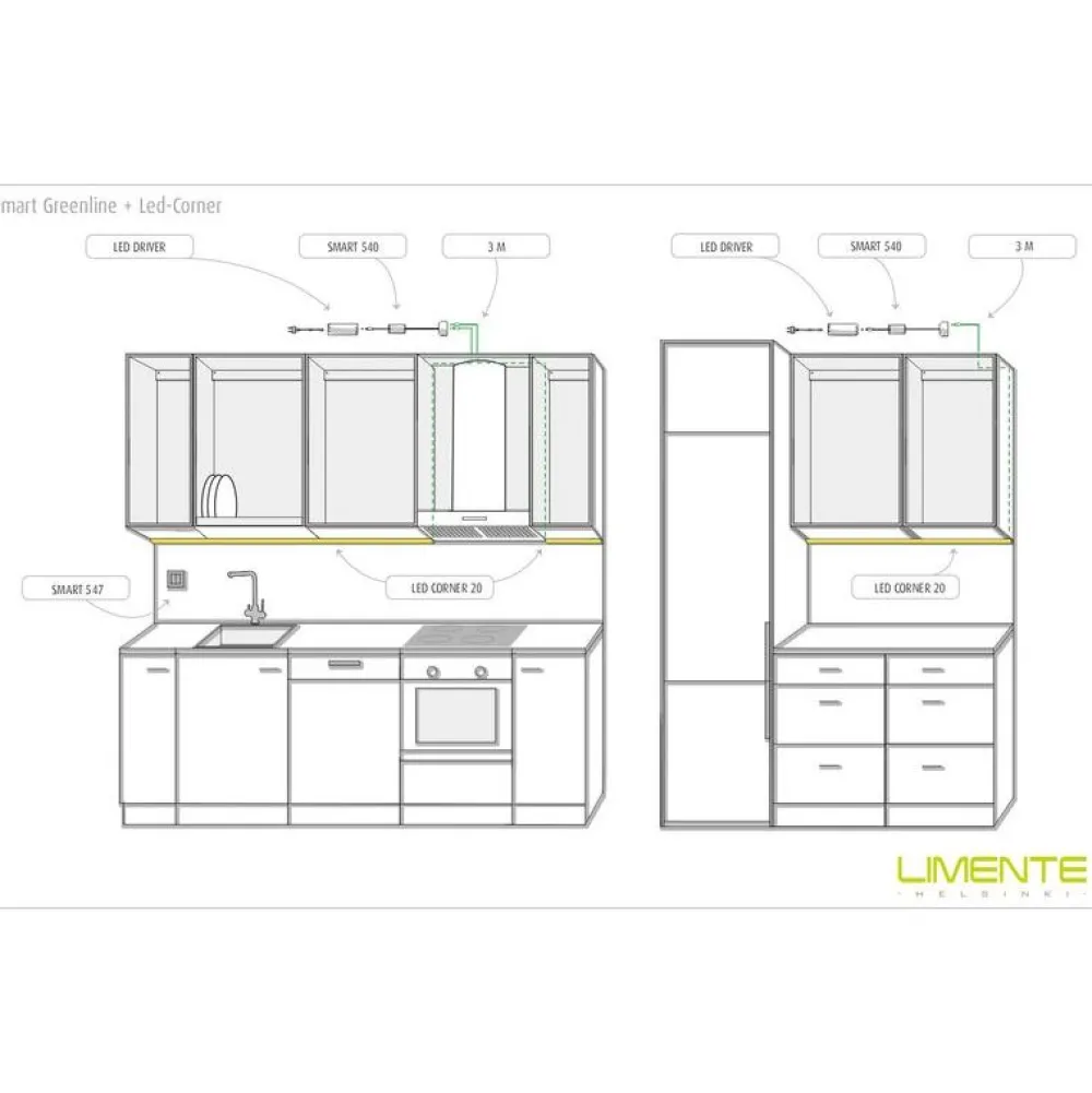 New 2-osainen kytkin Smart 547 Greenline IP20 valkoinen Kytkimet