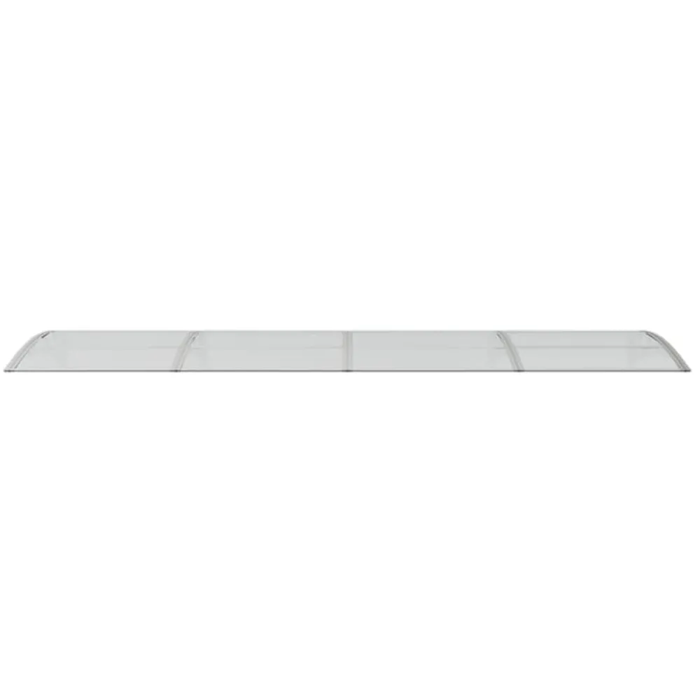 Ovikatos harmaa ja läpinäkyvä 350x80 cm polykarbonaatti*FinePRICE Outlet