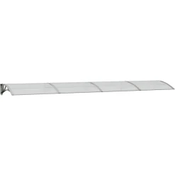 Ovikatos harmaa ja läpinäkyvä 400x80 cm polykarbonaatti*FinePRICE New